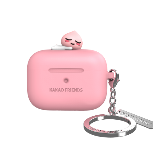 카카오프렌즈 에어팟 프로 전신형 피규어 키링 실리콘 케이스 (핑크_어피치)
